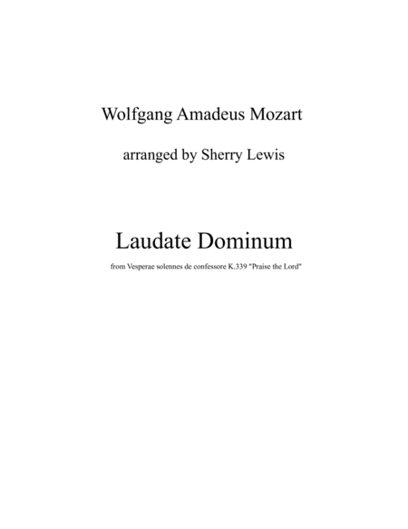 Free Sheet Music Laudate Dominum String Trio For String Trio