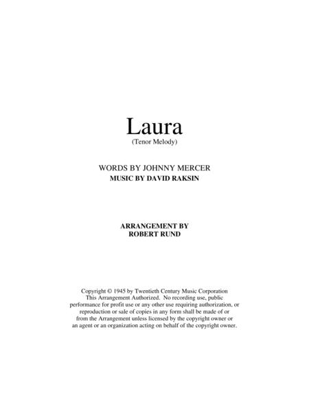 Laura Male Acapella Arr Robert Rund Sheet Music