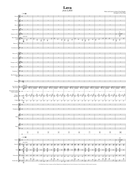 Lava From Lava Full Symphony Score And Parts Sheet Music