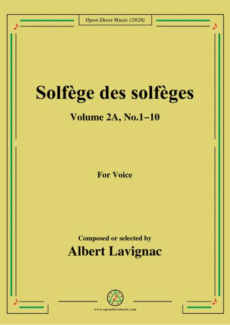 Free Sheet Music Lavignac Solfge Des Solfges Volume 2a No 1 10 For Voice