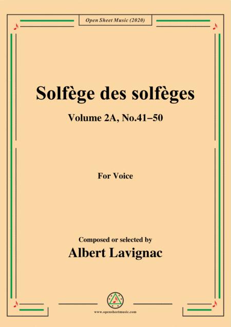 Free Sheet Music Lavignac Solfge Des Solfges Volume 2a No 41 50 For Voice