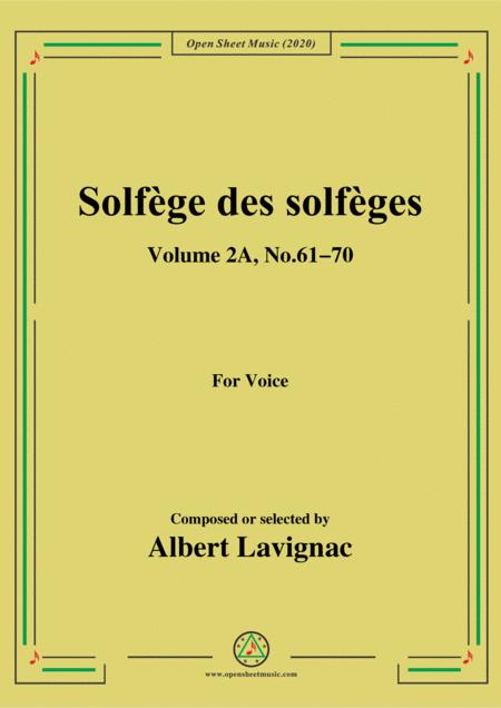 Free Sheet Music Lavignac Solfge Des Solfges Volume 2a No 61 70 For Voice