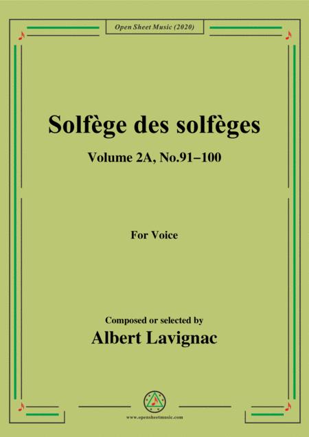 Free Sheet Music Lavignac Solfge Des Solfges Volume 2a No 91 100 For Voice