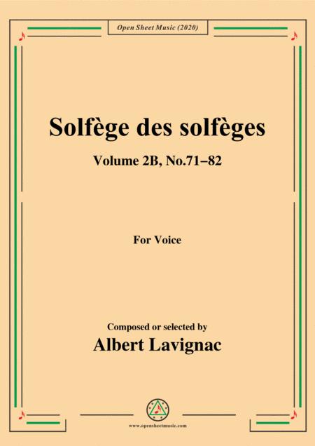 Free Sheet Music Lavignac Solfge Des Solfges Volume 2b No 71 82 For Voice