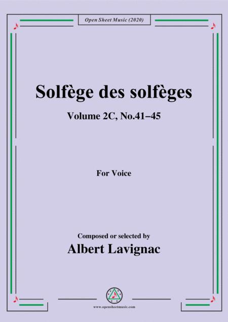 Free Sheet Music Lavignac Solfge Des Solfges Volume 2c No 41 45 For Voice