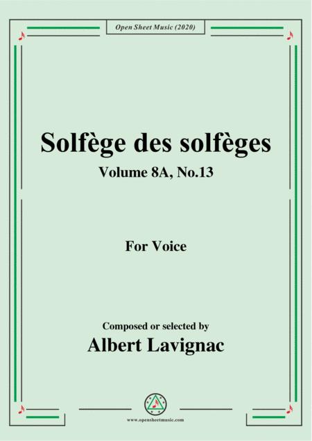 Free Sheet Music Lavignac Solfge Des Solfges Volume 8a No 13 For Voice