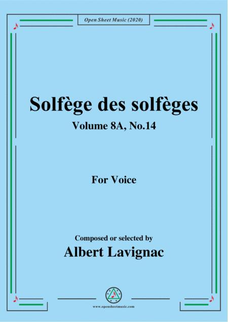 Free Sheet Music Lavignac Solfge Des Solfges Volume 8a No 14 For Voice