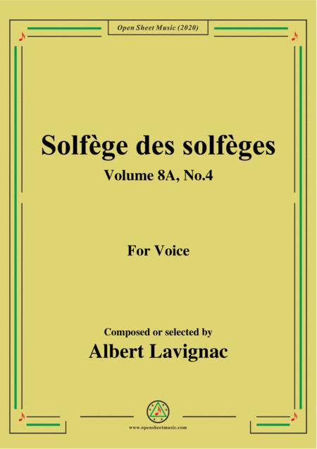 Free Sheet Music Lavignac Solfge Des Solfges Volume 8a No 4 For Voice