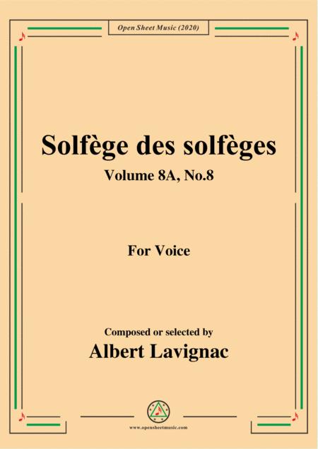 Free Sheet Music Lavignac Solfge Des Solfges Volume 8a No 8 For Voice