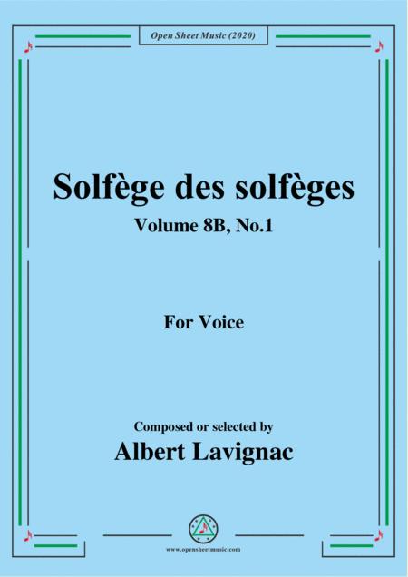 Free Sheet Music Lavignac Solfge Des Solfges Volume 8b No 1 For Voice