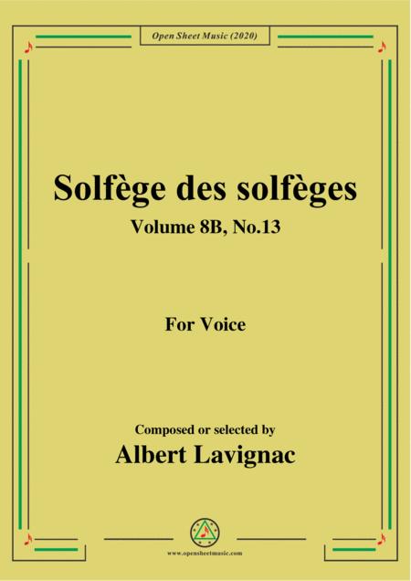 Free Sheet Music Lavignac Solfge Des Solfges Volume 8b No 13 For Voice