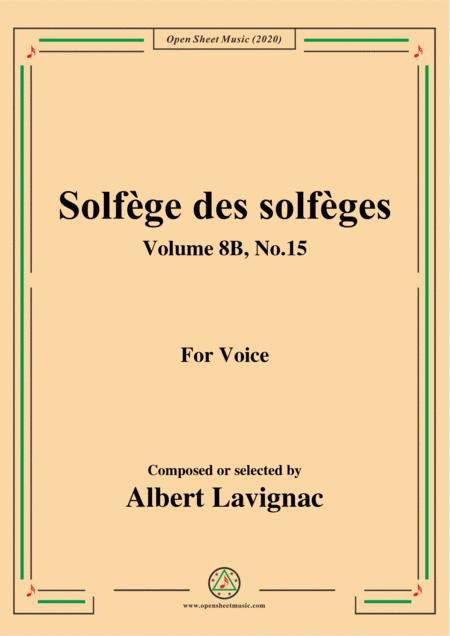 Free Sheet Music Lavignac Solfge Des Solfges Volume 8b No 15 For Voice