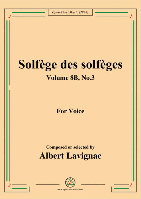 Lavignac Solfge Des Solfges Volume 8b No 3 For Voice Sheet Music