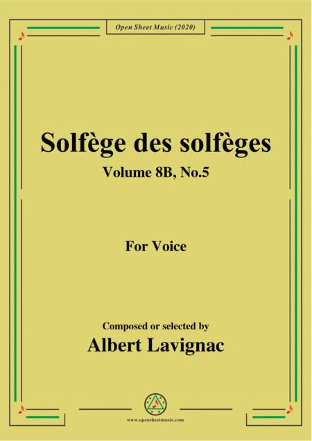 Free Sheet Music Lavignac Solfge Des Solfges Volume 8b No 5 For Voice