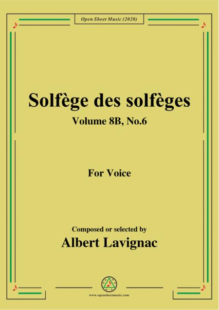Free Sheet Music Lavignac Solfge Des Solfges Volume 8b No 6 For Voice