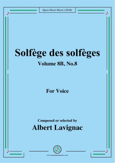 Free Sheet Music Lavignac Solfge Des Solfges Volume 8b No 8 For Voice