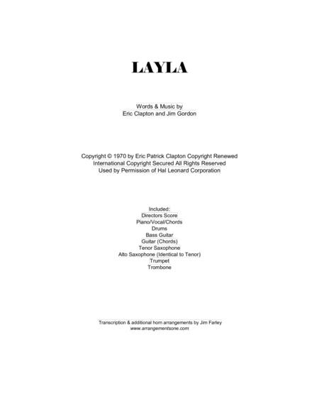 Layla For 7 8 Piece Horn Band Sheet Music