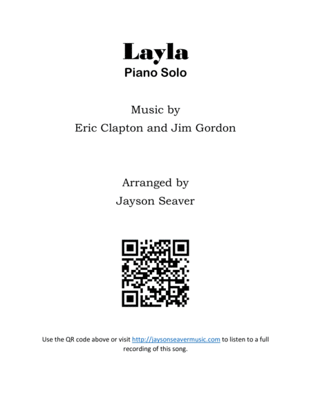 Free Sheet Music Layla