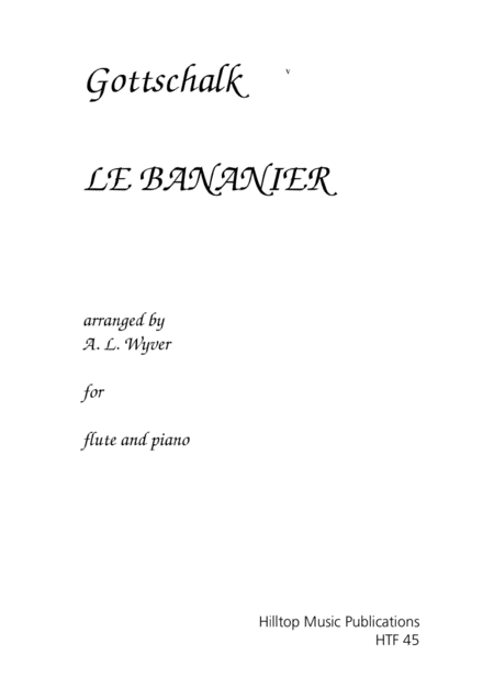 Free Sheet Music Le Bananier Arr Flute And Piano