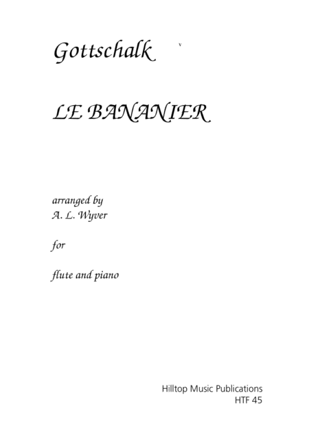 Le Bananier Arr Flute And Piano Sheet Music