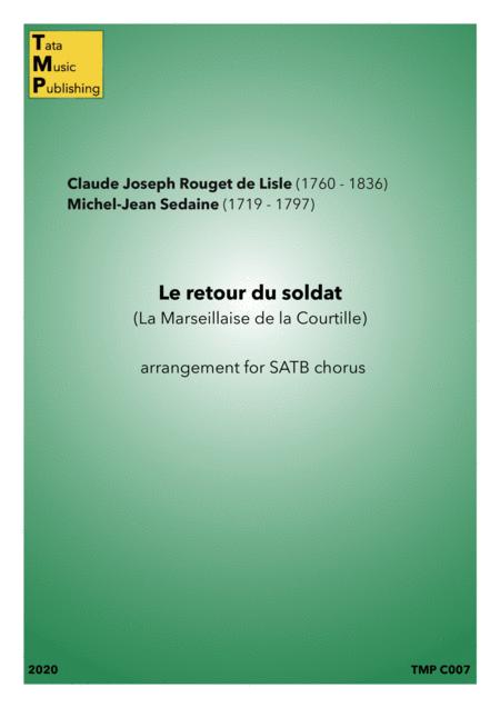 Free Sheet Music Le Retour Du Soldat La Marseillaise De La Courtille