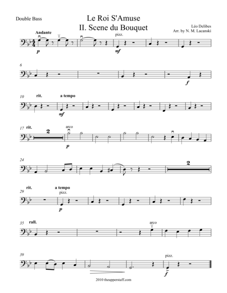 Free Sheet Music Le Rois Amuse Scene Du Bouquet