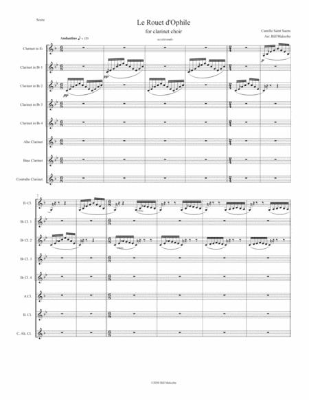 Le Rouet D Omphale For Clarinet Choir Sheet Music