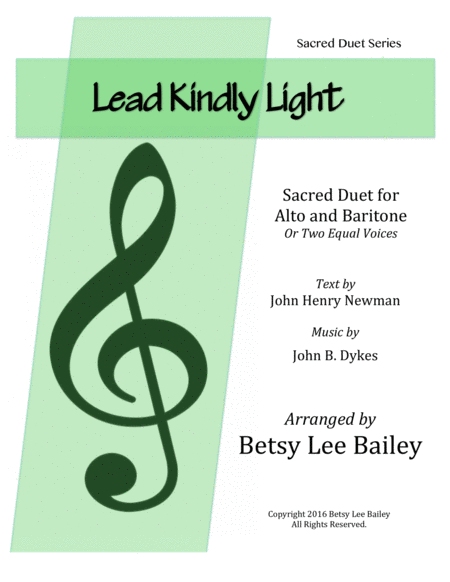 Free Sheet Music Lead Kindly Light Duet For Alto And Baritone With Piano Accompaniment