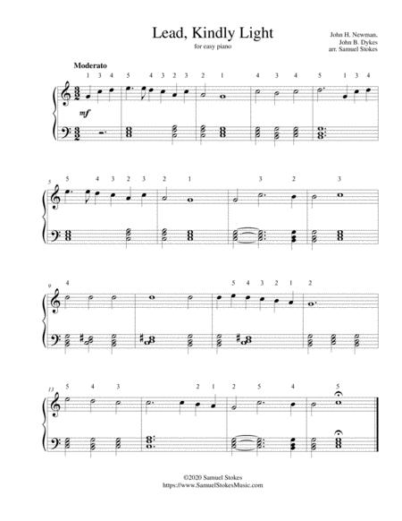 Lead Kindly Light For Easy Piano Sheet Music