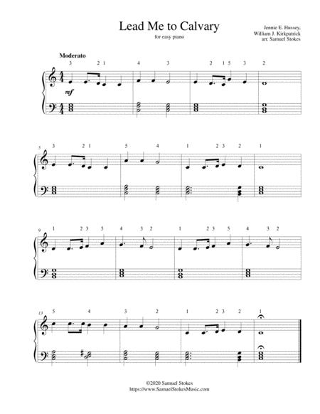 Lead Me To Calvary For Easy Piano Sheet Music