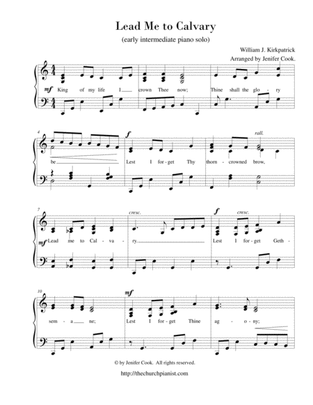 Lead Me To Calvary Sheet Music