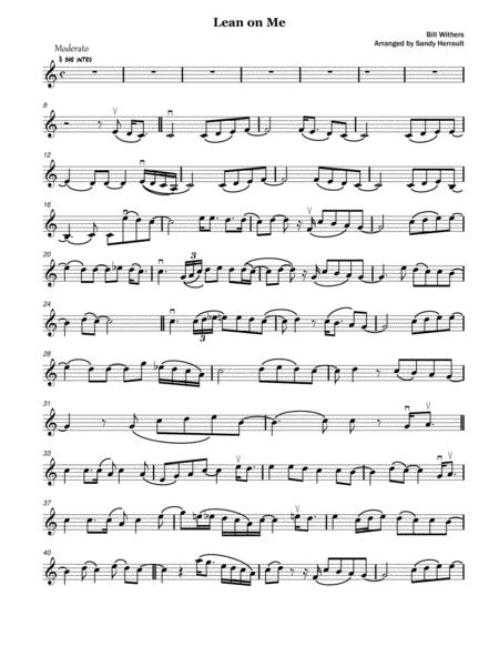 Free Sheet Music Lean On Me For Violin