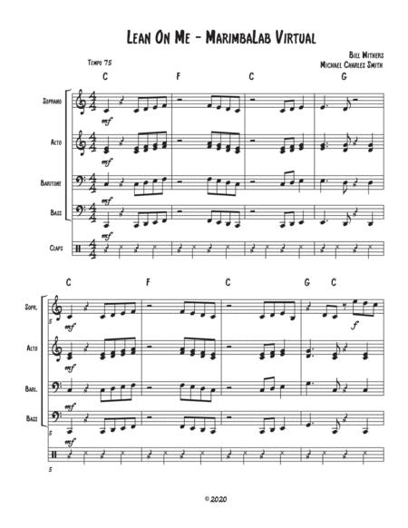 Lean On Me Marimbalab Virtual 1 0 Sheet Music