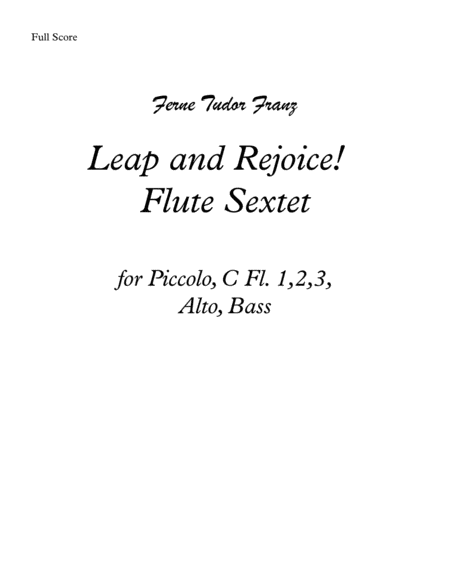 Free Sheet Music Leap Rejoice Celtic Flute Sextet