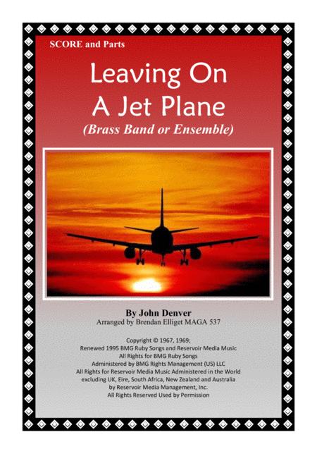 Leaving On A Jet Plane Brass Band Or Ensemble Score And Parts Pdf Sheet Music