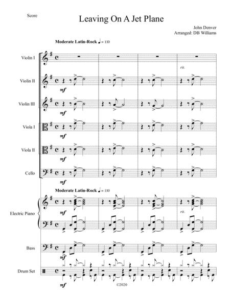 Leaving On A Jet Plane String Sextet Sheet Music