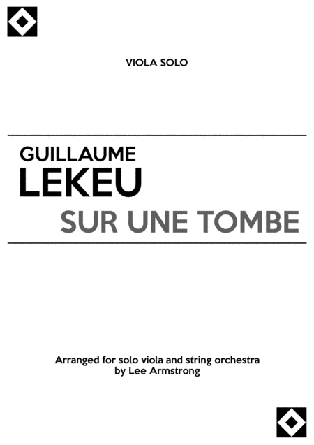 Free Sheet Music Lekeu Sur Une Tombe For Viola And Strings