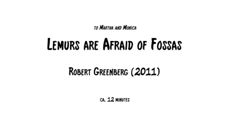 Lemurs Are Afraid Of Fossas For Cello And Piano Sheet Music