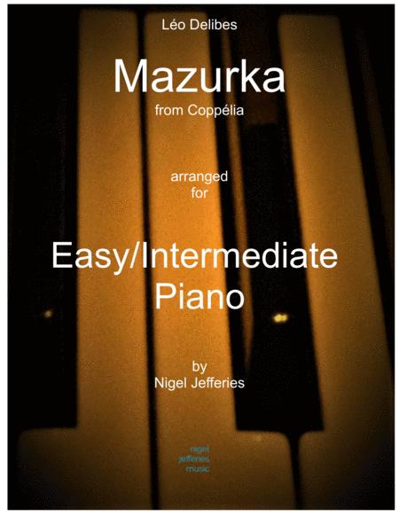 Free Sheet Music Leo Delibes Mazurka From Coppelia Arranged For Intermediate Piano Solo