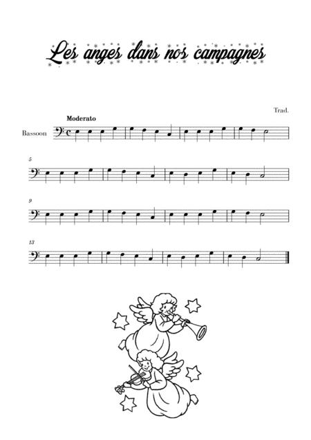 Les Anges Dans Nos Campagnes For Bassoon Sheet Music