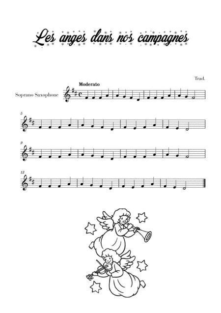 Les Anges Dans Nos Campagnes For Soprano Saxophone Sheet Music