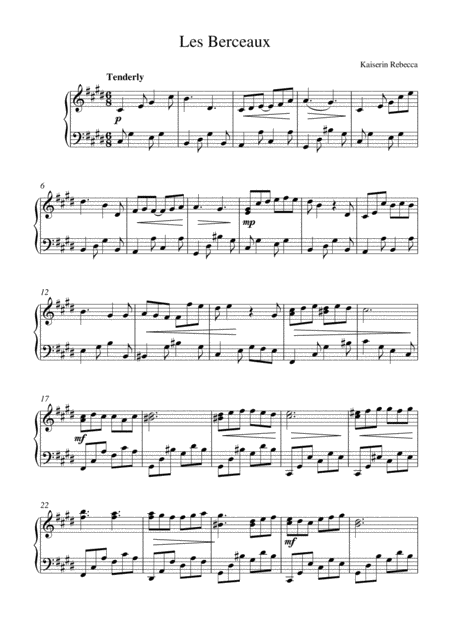 Free Sheet Music Les Berceaux