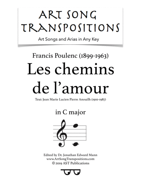 Les Chemins De L Amour C Major Sheet Music