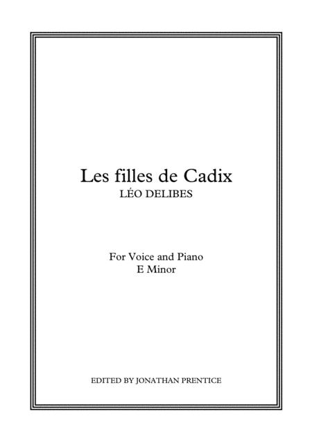 Les Filles De Cadix E Minor Sheet Music