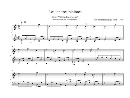 Les Tendres Plaintes For Piano Solo As Played By Vkingur Lafsson Sheet Music