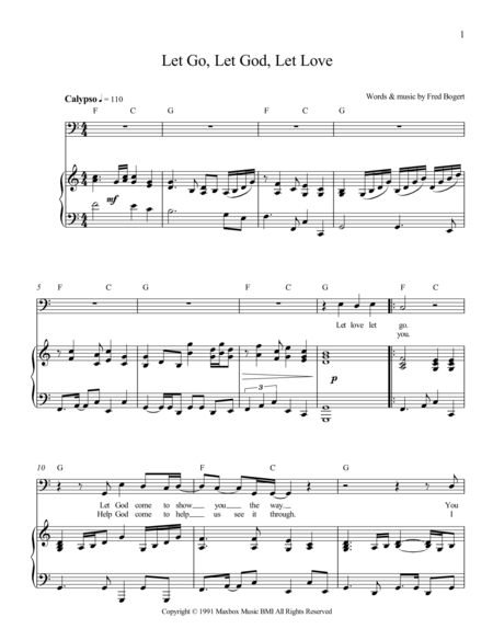 Let Go Let God Let Love Sheet Music