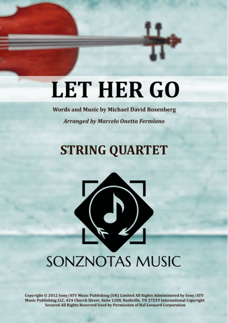 Let Her Go Passenger Sheet Music For String Quartet Score And Parts Sheet Music