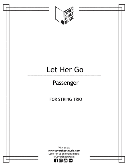 Let Her Go String Trio Sheet Music