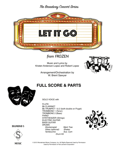 Let It Go From Frozen Full Score And Parts Sheet Music