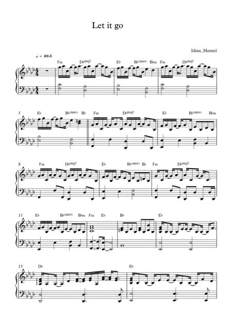 Let It Go Frozen Ost Piano Sheet Music For Both Hands Sheet Music